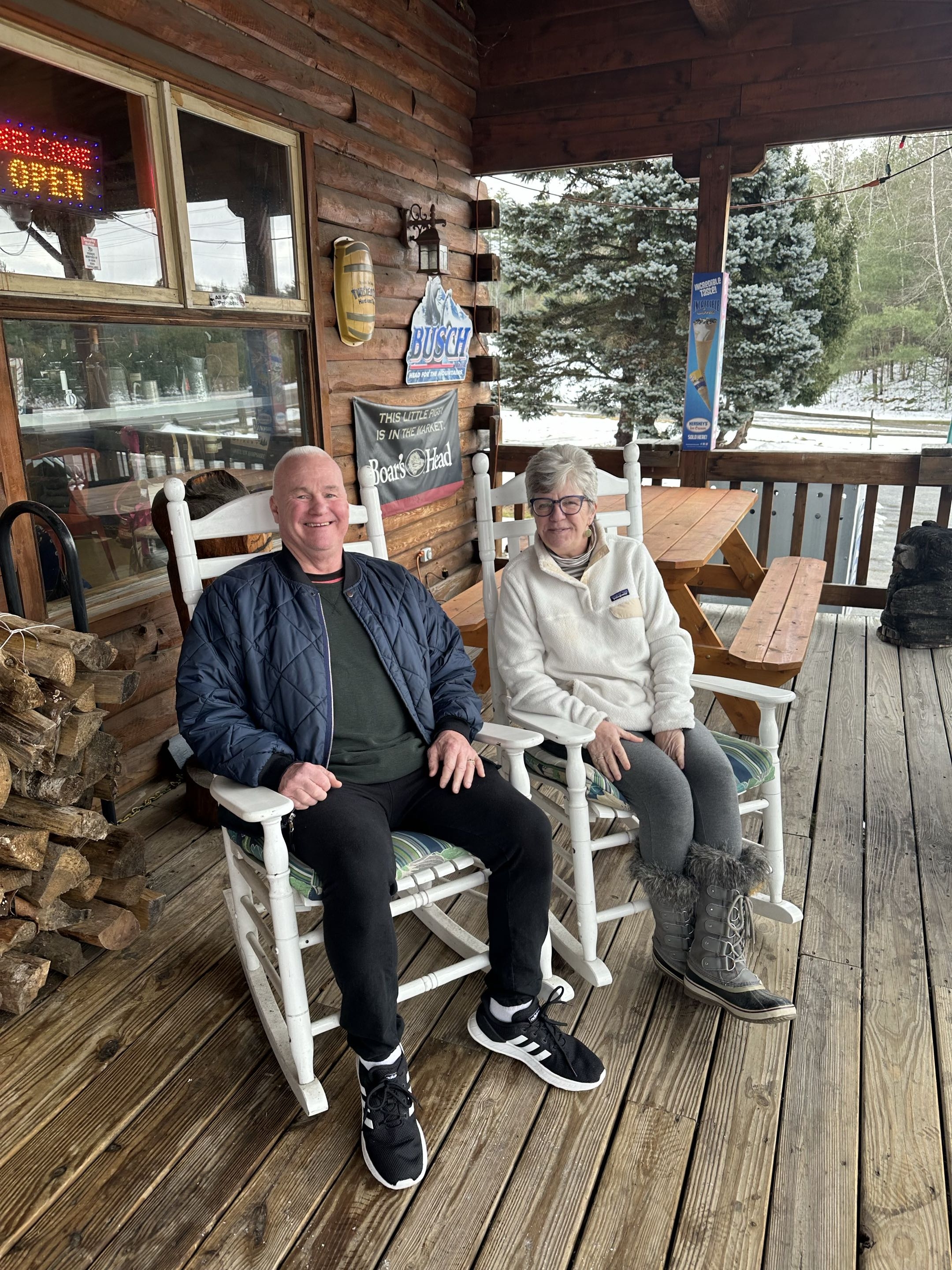 Happy customers at the Way Station